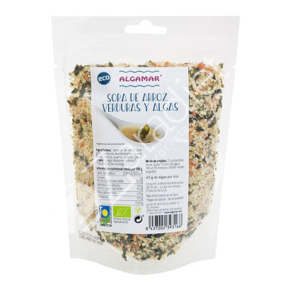 SOPA ARROZ VERDURAS ALGAS BIO 500G