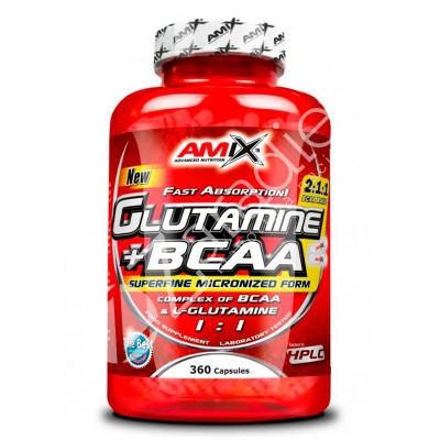 GLUTAMINA+BCAA (AMINOÁCIDOS) 360CAP - AMIX