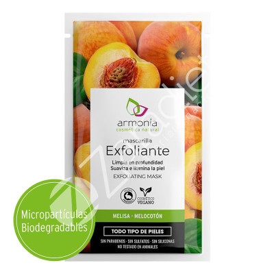 MASCARILLA FACIAL EXFOLIANTE MELOCOTÓN 12 MONODOSIS - ARMONÍA