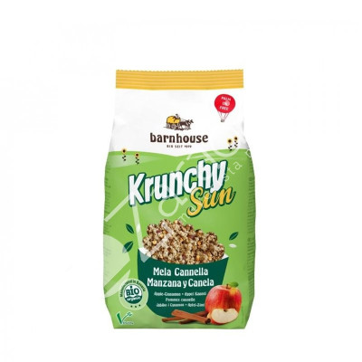 MUESLI KRUNCHY SUN MANZANA Y CANELA SIN PALMA BIO 375G - BARNHOUSE