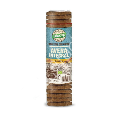 GALLETA COPOS AVENA INTEGRAL CANELA 250G - BIO ORGANICA ITALIA