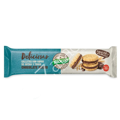 GALLETA DELICIOSAS RELLENAS CHOCO NEGRO 150G - BIOCOP
