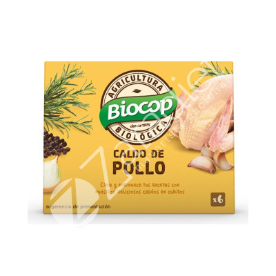 CALDO POLLO CUBITOS 6X11G - BIOCOP