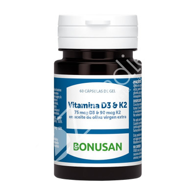 VITAMINA D3 & K2 60CAP - BONUSAN