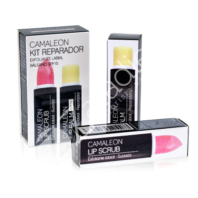 EXFOLIANTE LABIAL LIP SCRUB Nº1 FRESA + BÁLSAMO - CAMALEÓN