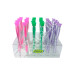 EXPOSITOR 24 PINZAS DEPILAR INOX COLORES