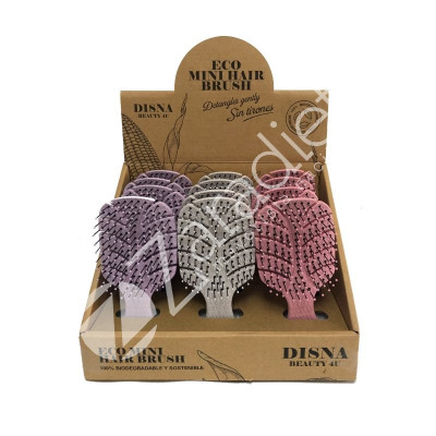 EXP. 12 CEPILLOS MINI DESENREDA ECO FRIENDLY - DISNADIET