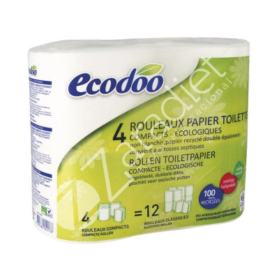PAPEL DE BAÑO RECICLADO 4 UD