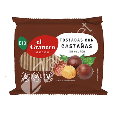BIOTOSTADAS CASTAÑA S/GLUTEN BIO 90G - EL GRANERO