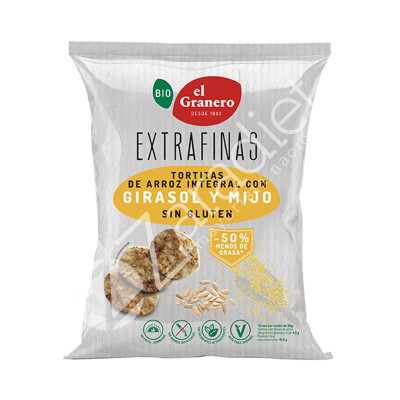 TORTITAS ARROZ INTEGRAL CON GIRASOL SIN GLUTEN 60G - EL GRANERO
