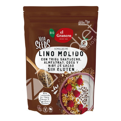VITASEEDS LINO MOLIDO, TRIGO SARRACENO Y ALMENDRA BIO 300 - EL GRANERO