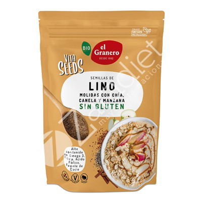 VITASEEDS LINO, CHIA, MANZANA Y CANELA BIO 200G - EL GRANERO