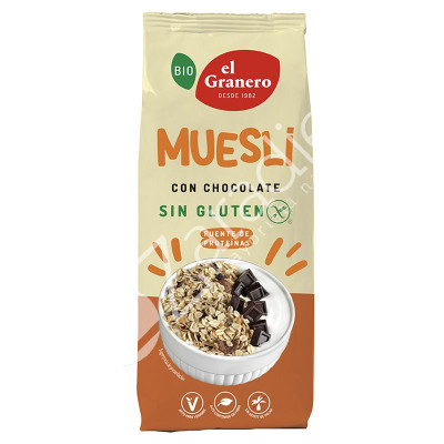 MUESLI CON CHOCOLATE SIN GLUTEN BIO 375G - EL GRANERO