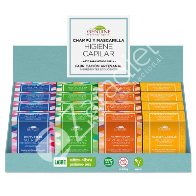 EXPOSITOR MIXTO CHAMPU SOLIDO Y MASCARILLA 16 UDS.