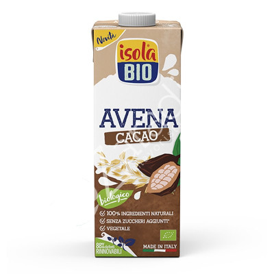 BEBIDA AVENA Y CACAO SIN AZUCAR BIO 1L - ISOLA