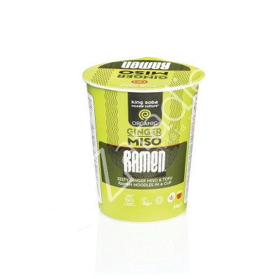 VASO SOPA RAMEN MISO Y JENGIBRE SIN GLUTEN BIO 85 - KING SOPA