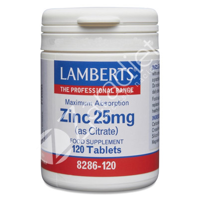 CITRATO ZINC 25MG 120CAP - LAMBERTS