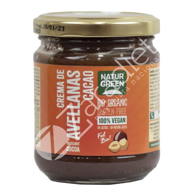CREMA AVELLANAS CACAO AGAVE BIO 200G - NATURGREEN
