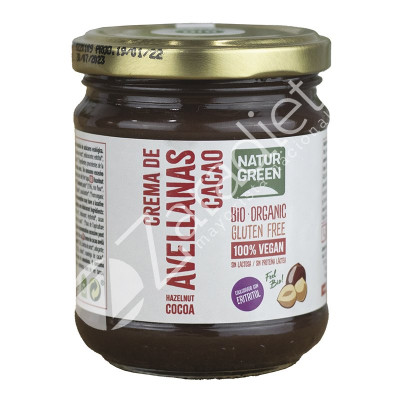 CREMA AVELLANA CACAO BIO 200G - NATURGREEN