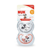 CHUPETE SPACE MICKEY ROJO 0-6 SILICONA (2 UDS)