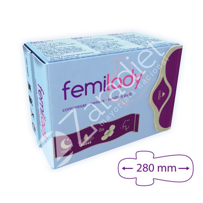 FEMILADY COMPRESAS NOCHE 8 CAPAS 8UD - SILVESTRE