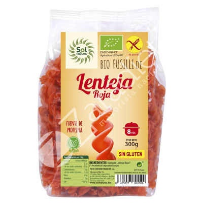 FUSILLI LENTEJA ROJA S/G BIO 300G