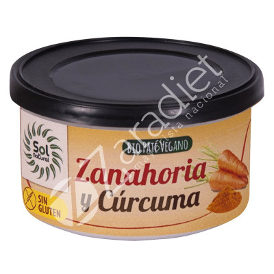 PATE ZANAHORIA Y CURCUMA BIO 125G