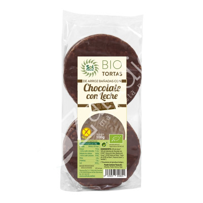 TORTAS ARROZ CHOCO CON LECHE BIO 100G