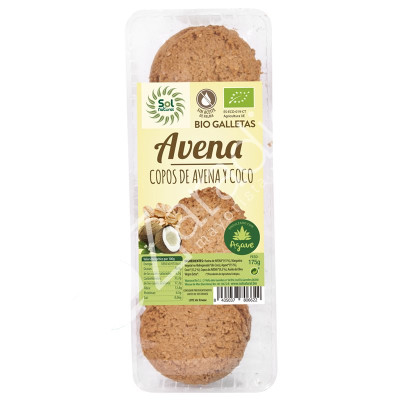 GALLETAS AVENA COCO Y AGAVE BIO 175G