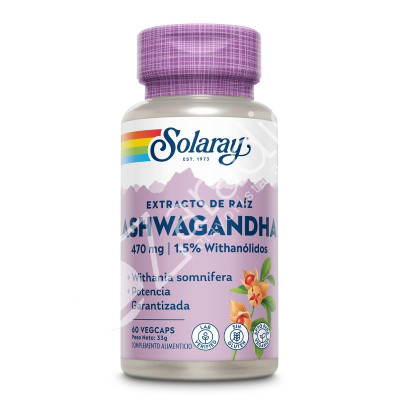 ASHWAGANDHA 470MG 60CAP - SOLARAY