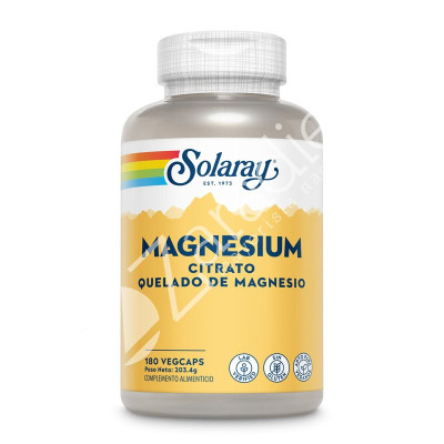 BIG MAGNESIUM CITRATE 180CAP VEGANAS - SOLARAY