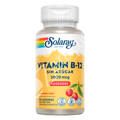 VITAMIN B12 2000MCG 90COMP - SOLARAY
