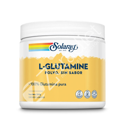 GLUTAMINA SABOR NEUTRO EN POLVO 300G - SOLARAY