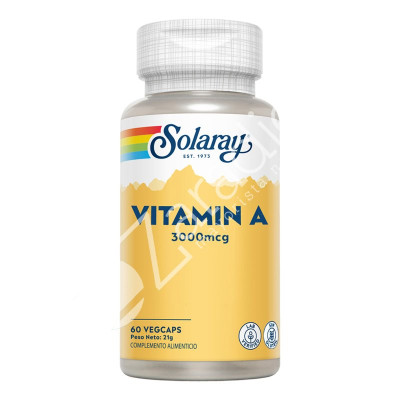 VITAMINA A 3000MCG 60VCAP - SOLARAY