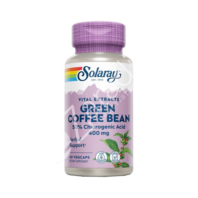 GREEN COFFEE BEAN EXTRACT 400MG 60VEGCAP - SOLARAY