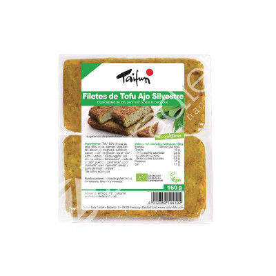FILETES DE TOFU CON AJO SILVESTRE BIO 160G - TAIFUN