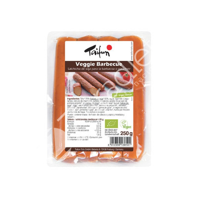 SALCHICHAS VEGGIE BRATWURST BARBACOA BIO 250G - TAIFUN