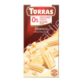 CHOCOLATE BLANCO SIN AZÚCAR 75G - TORRAS