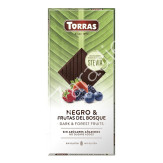CHOCOLATE NEGRO DE FRUTOS DEL BOSQUE CON STEVIA 125G - TORRAS