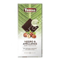 CHOCOLATE NEGRO AVELLANAS CON STEVIA 125G - TORRAS