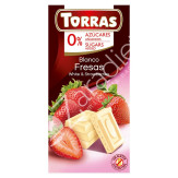 CHOCOLATE BLANCO CON FRESAS 75G - TORRAS