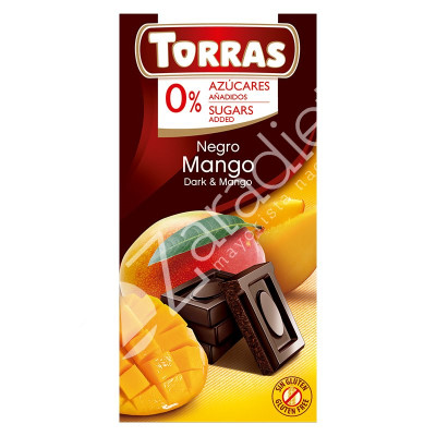 CHOCOLATE DE MANGO SIN AZÚCAR 75G - TORRAS