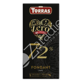 CHOCOLATE NEGRO ZERO 72% CACAO 100G - TORRAS