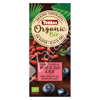 CHOCOLATE BIO NEGRO CON BAYAS DE GOJI & AÇAI - TORRAS