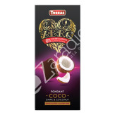 CHOCOLATE ZERO SIN AZÚCAR NEGRO CON COCO 125G - TORRAS