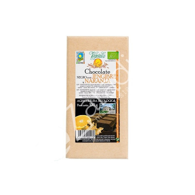 CHOCOLATE NEGRO CON JENGIBRE Y NARANJA BIO 100G