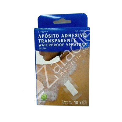 APOSITO ADHESIVO TRANSPARENTE WATERPROOF 5 X 7.2CM 10UD