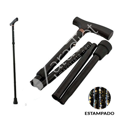 BASTON ALUMINIO FLORES PLEGABLE