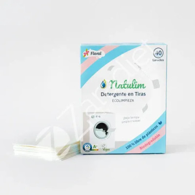 DETERGENTE EN TIRAS FLORAL CAJA 40 LAVADOS - NATULIM