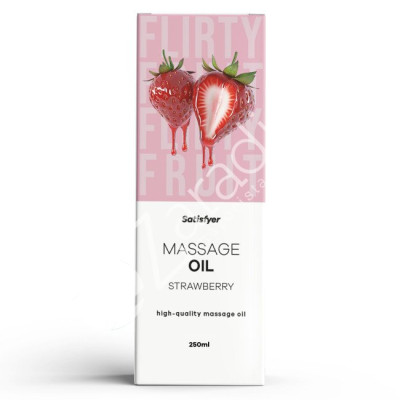 HIGH-QUALITY MASSAGE OIL 250 ML STRAWBER - SATISFYER